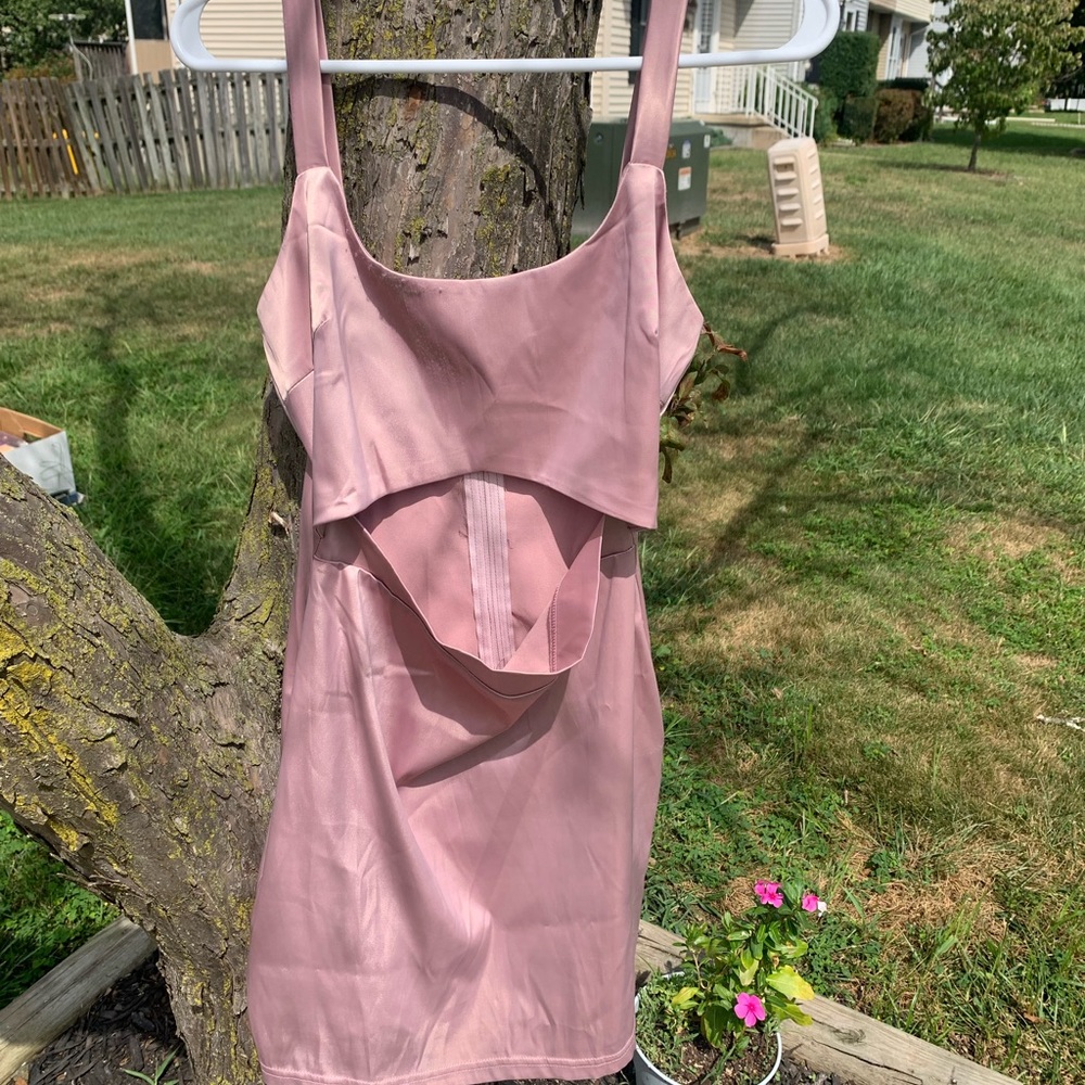 Light pink mini dress